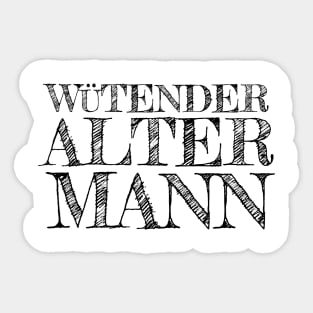 Wütender alter Mann Sticker